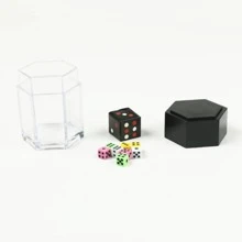 爆炸骰子 简易魔术魔术道具 新奇搞笑玩具近距离表演笑话恶作剧玩具 - 黑與白 - 查看 3