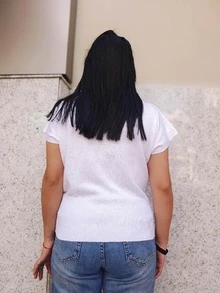 Women Knit Tops - trắng - Xem 2