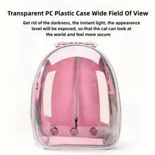 Có thể mang đi Mèo Ba lô Đối với Ngoài trời , Thoáng khí Trong suốt Toàn cảnh Hai vai Vận chuyển Thú cưng ( Màu hồng ) - Hồng - Xem 3