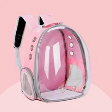 Có thể mang đi Mèo Ba lô Đối với Ngoài trời , Thoáng khí Trong suốt Toàn cảnh Hai vai Vận chuyển Thú cưng ( Màu hồng ) - Hồng - Xem 7