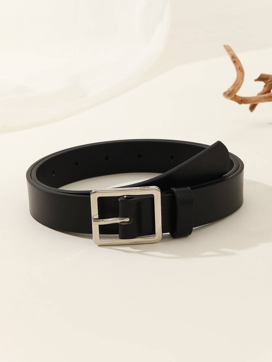 1 件时尚百搭女士细腰带，适合日常佩戴，夏季、秋季、万圣节 - 黑色 - 查看 1