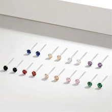 品質耳釘 - 銀色 - 查看 2