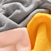 1 Set de conejo Toalla Set toallas de baño , 3d con bordado largo oreja conejo forro polar coral grueso suave absorbente adecuado para mujeres casa usar baño - conejo/rosa - Ver 10