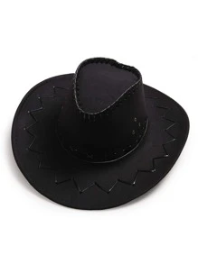 1 Miếng Cao Bồi Miền Tây Mũ Người Mỹ Retro Hiệp sỹ Hiệu suất Mũ - màu đen - Xem 2