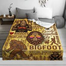 1 件柔軟舒適狗狗印花圖案法蘭絨毯,適合沙發套、家居休閒毯、空調毯、午睡毯、毛絨毯、聖誕和新年禮物 - 彩色 - 查看 3