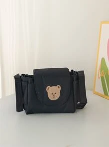 Bebé 1 pieza Bolsa de almacenaje negro a capas oso adecuado para diariamente con conveniente de viaje , todas las temporadas - Negro - Ver 1