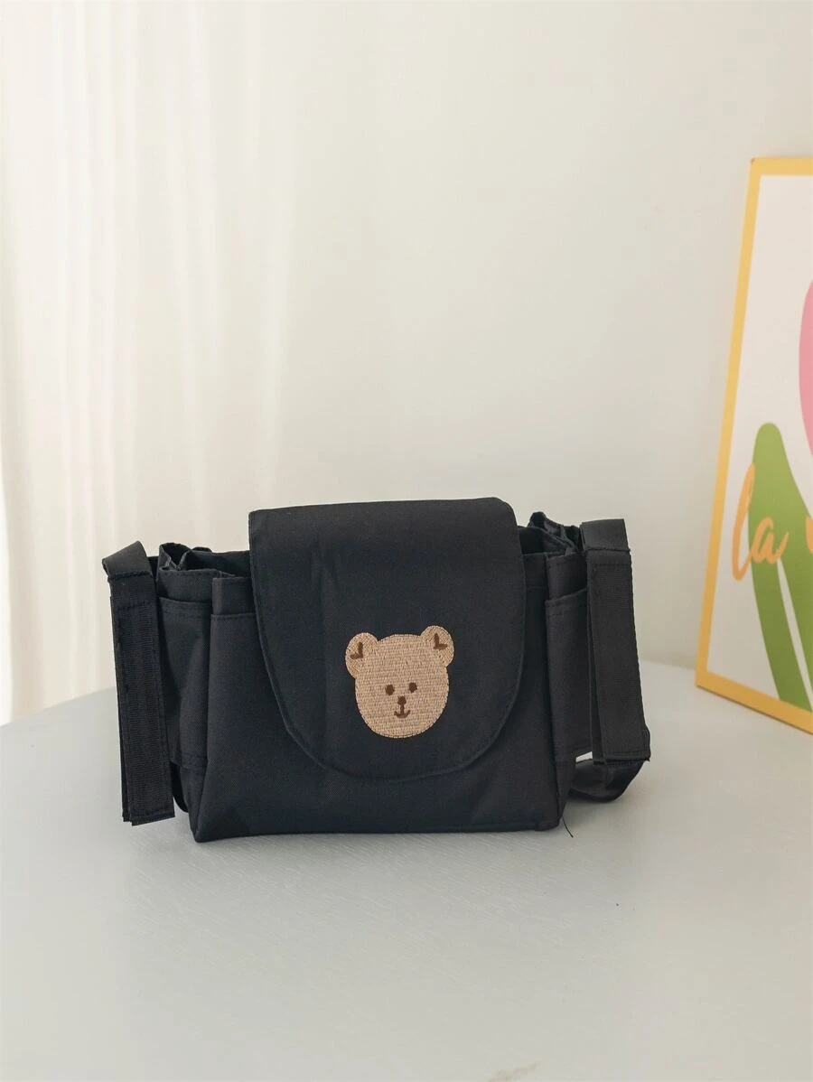 Bebé 1 pieza Bolsa de almacenaje negro a capas oso adecuado para diariamente con conveniente de viaje , todas las temporadas - Negro - Ver 1