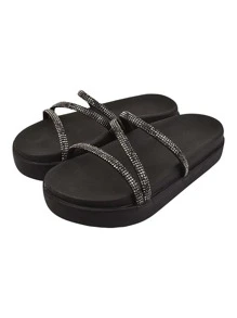 Women Flat Sandals - màu đen - Xem 1