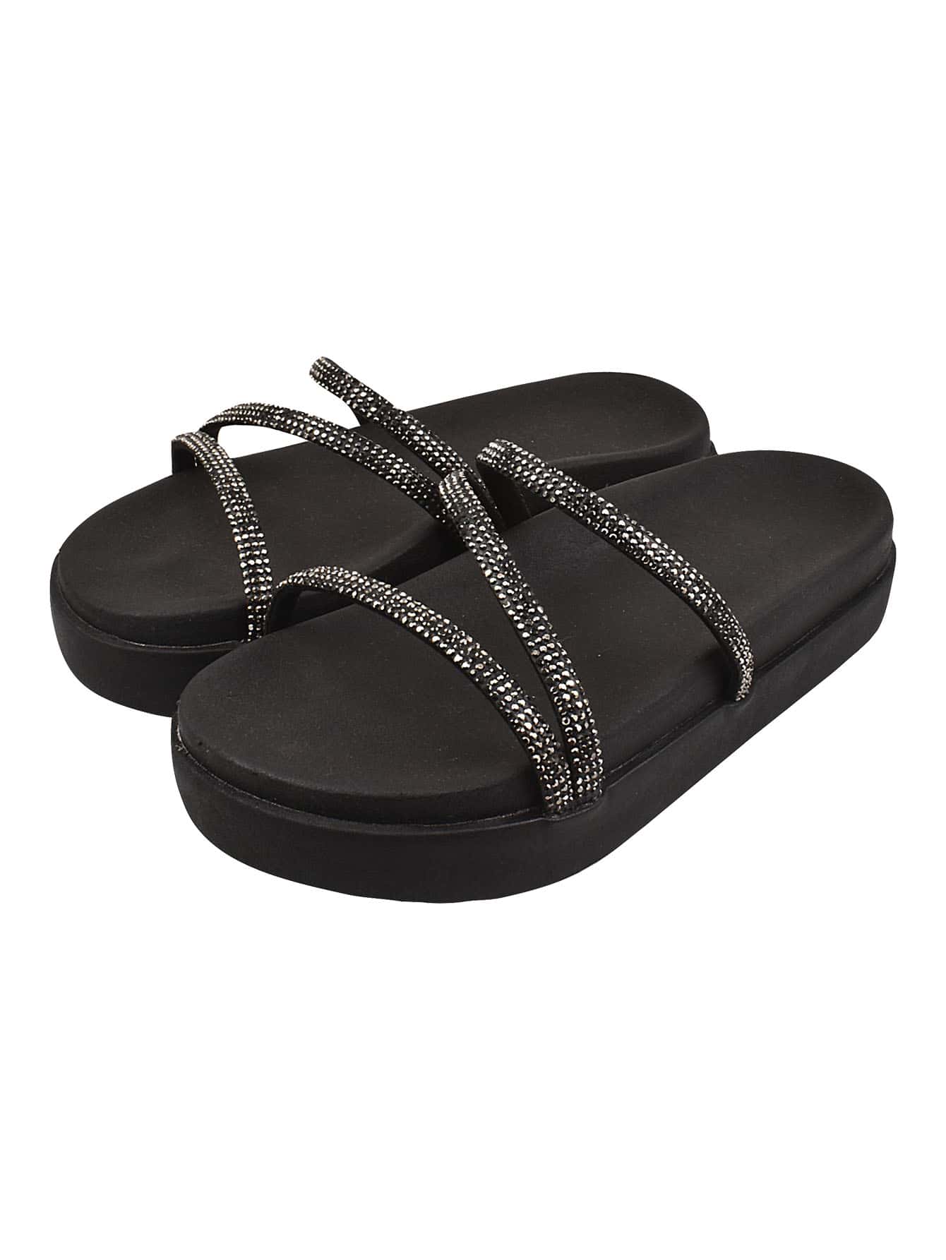Women Flat Sandals - màu đen - Xem 1