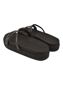 Women Flat Sandals - màu đen - Xem 2