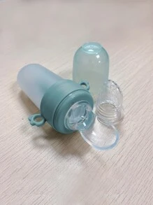 4件套婴儿硅胶奶瓶和3个弹性网袋-S、M、L码-蓝色 - 藍色 - 查看 5