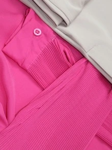 Women Blouses - 玫紅色 - 查看 3