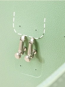 Neue Ohrstecker Ohrringe Schmuck Aufbewahrungsbox Im Buchstil Tragbares Schmuckkästchen Zur Aufbewahrung Von Verschiedenen Ohrringen Für Mädchen - Grün - Übersicht 7