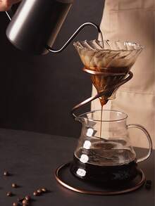 1入復古風格咖啡濾器架,採用蛇形鐵製,銅色調 - 銅色 - 查看 5