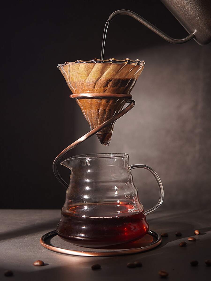 1入復古風格咖啡濾器架,採用蛇形鐵製,銅色調 - 銅色 - 查看 1