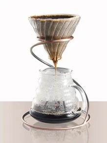 1入復古風格咖啡濾器架,採用蛇形鐵製,銅色調 - 銅色 - 查看 7