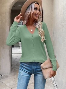 Women Sweaters - Màu xanh Bạc hà - Xem 4