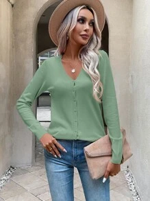 Women Sweaters - Màu xanh Bạc hà - Xem 3