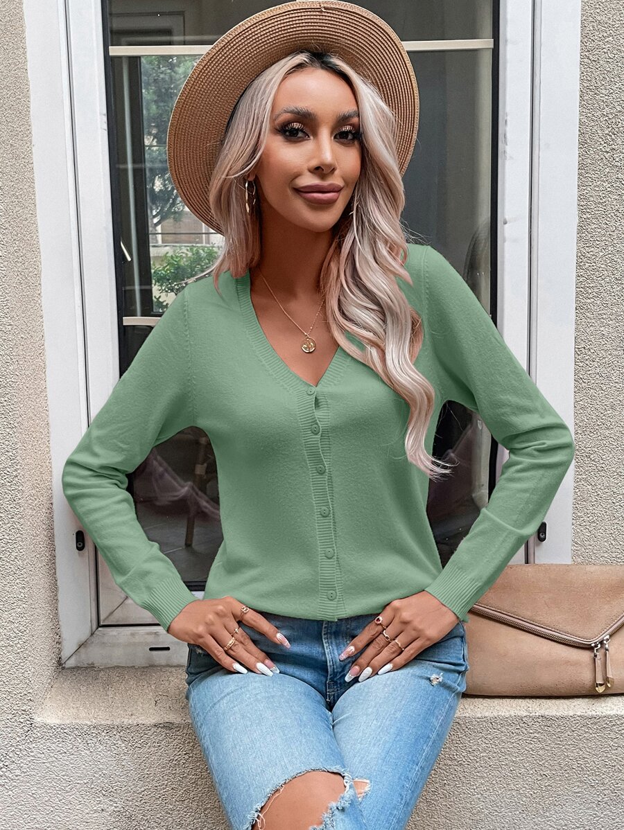 Women Sweaters - Màu xanh Bạc hà - Xem 1