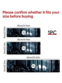 1入組多尺寸水輕敲吸水地墊,白色獨角獸在森林在夜晚,地球防滑龍頭墊 - 彩色 - 查看 3