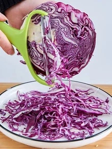 1pc Extra Large Vegetable Peeler Cabbage Shredder Cutter For Cabbage, Lettuce And Other Leafy Vegetables - Green - View 2