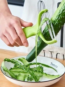 1pc Extra Large Vegetable Peeler Cabbage Shredder Cutter For Cabbage, Lettuce And Other Leafy Vegetables - Green - View 4