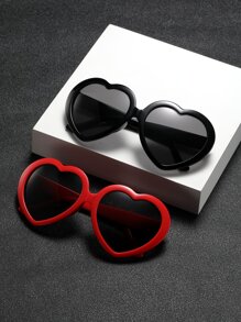 2 件心形时尚眼镜礼品套装，适合女性和情侣，非常适合约会、海滩、泳池派对。时尚且具有装饰性的眼镜。（不含眼镜盒，配有防丢绳和眼镜布）