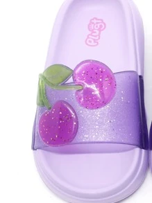 Kids Flat Sandals - 中紫紅色 - 查看 3