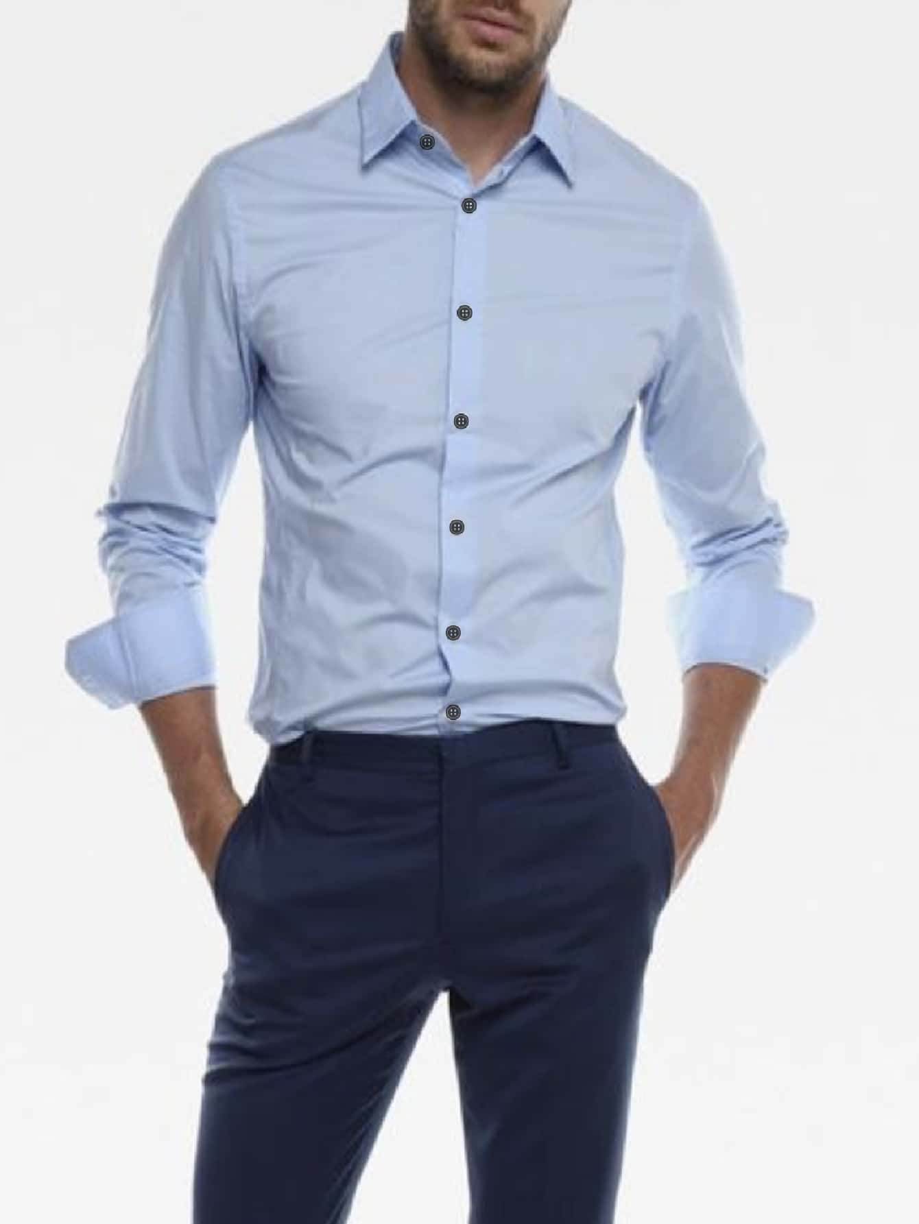 Men Shirts - Baby Blue - View 1