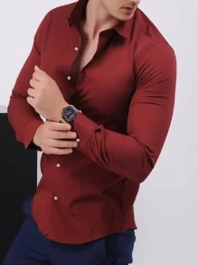 Men Shirts - สีแดง - ดู 1