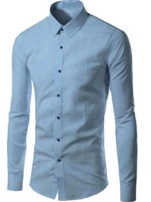 Men Shirts - Baby Blue - View 2