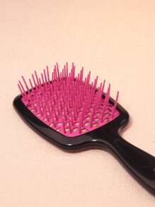 Lược gỡ rối tóc nhiều màu, 1 chiếc bằng chất liệu PP, lược chải tóc khô/ướt, phù hợp với mọi loại tóc - Màu Hồng Tươi - Xem 2