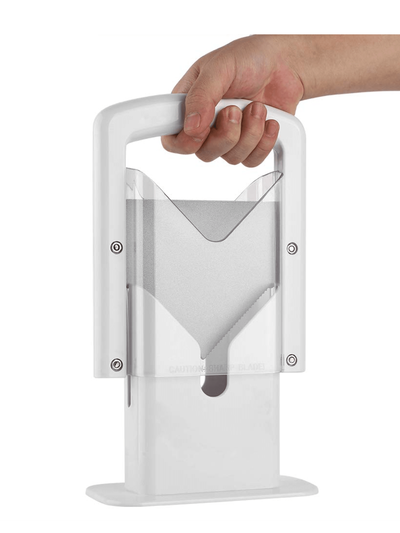 1pc White Bread Slicer, Evenly Slice Bagels, Safe And Quick To Use