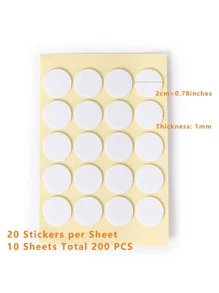 10/60入熱阻燭芯貼紙- 穩定黏附燭蠟和膠水，適用於燭製作和DIY - 白色 - 查看 2