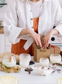 10/60入熱阻燭芯貼紙- 穩定黏附燭蠟和膠水，適用於燭製作和DIY - 白色 - 查看 3