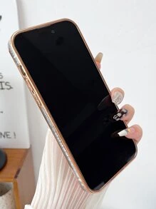 1 件金属激光雕刻心形图案 TPU 手机壳适用于 7/8/SE2/7p/8p/X/XS/XR/XS Max/11/11 Pro/11 Pro Max/12/12 Pro/12 Pro Max/13/13 Pro/13 Pro Max/14/14 Pro/14 Pro Max/16 Plus/15/15 Pro/15 Plus/15 Pro Max，保护套防水防震防摔防刮 - 金色 - 查看 6