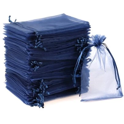 50pcs Organza Gift Bags For Jewelry & Small Gift Packaging, Wedding Favor Bags, Drawstring Pouch School Supplies Food Bag Food Box Suitable For Candy Chocolate Cookies Etc., Back To School Valentine Day