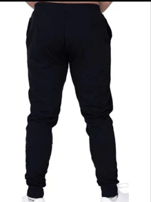 Men's Round Neck Sweatshirt + Sports Gym Pants Kit Set Promotion - Black - View 3