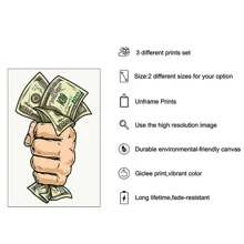 1pc/Set Male Hand Holding Dollar Bills Royalty Free Vector Image Poster,Creative Idea Poster,Wall Art,Wall Decor, Canvas Art, Painting Wall Art Painting Canvas Wall Art Living Room Posters Bedroom Painting No Framed.