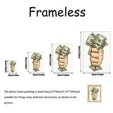 1pc/Set Male Hand Holding Dollar Bills Royalty Free Vector Image Poster,Creative Idea Poster,Wall Art,Wall Decor, Canvas Art, Painting Wall Art Painting Canvas Wall Art Living Room Posters Bedroom Painting No Framed.
