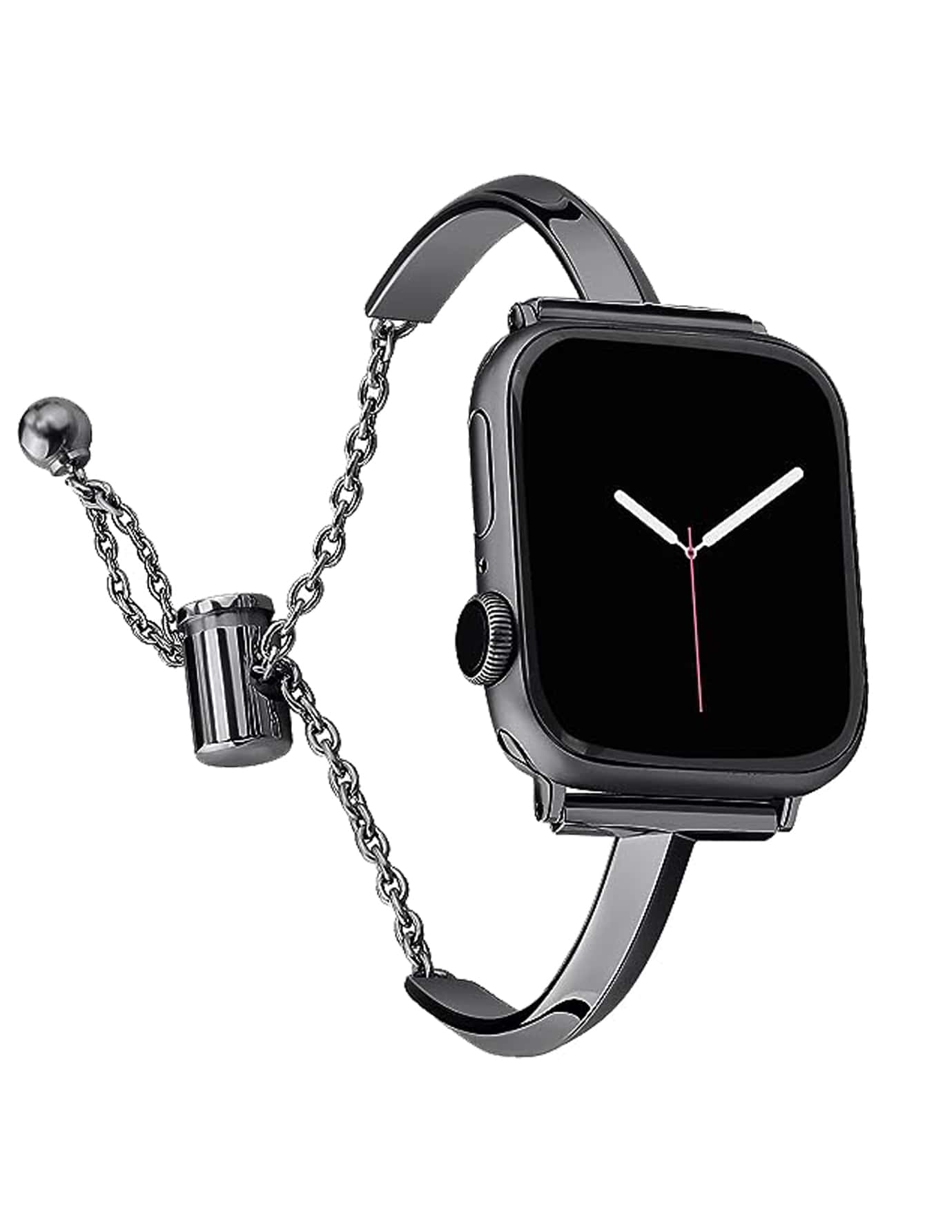 1pc Black Stainless Steel Band Compatible With Apple Watch Band 38mm