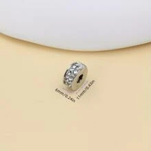 1Pc Alloy Crystal Beads Fits Charms Bracelets Bead Clip Stopper Star Pattern European Charm DIY Jewelry