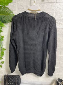 Women Sweaters - 黑色 - 查看 2