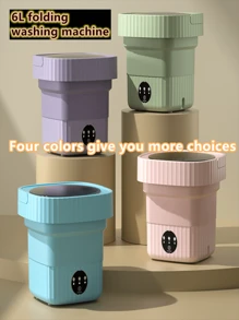 Có thể mang đi Máy giặt Gấp lại Máy giặt Rửa Một Em bé Đồ lót Đặc biệt Mini Vớ Rửa Hiện vật - Màu tím hoa cà - Xem 1