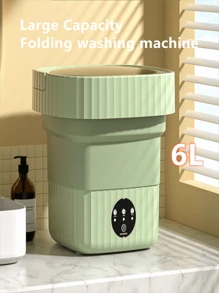 Có thể mang đi Máy giặt Gấp lại Máy giặt Rửa Một Em bé Đồ lót Đặc biệt Mini Vớ Rửa Hiện vật - Màu tím hoa cà - Xem 2