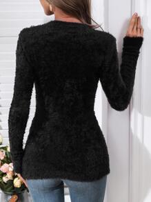 Women Sweaters - 黑色 - 查看 3