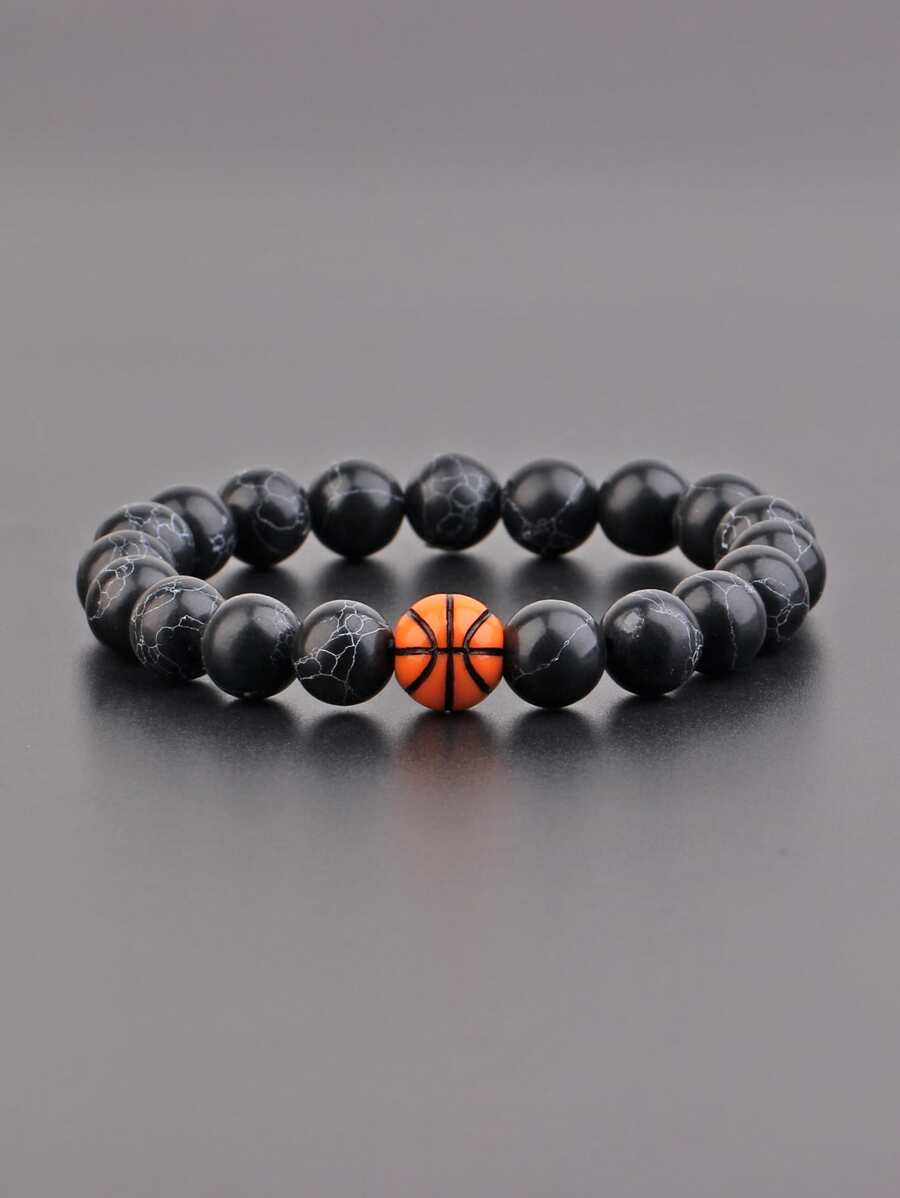 男士串珠手鍊 - 籃球 - 查看 1