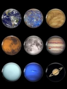 9入組12mm/20mm/25mm八行星的太陽系統圓形照片玻璃凸圓形平底後製作 - Round - 查看 1