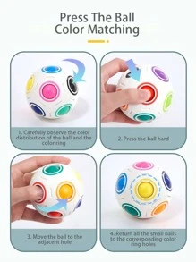 20個孔魔幻彩虹拼圖球,速度魔方,有趣緩壓球,益智玩具,適合男女孩子,適合兒童、青少年和成人圣誕節禮物