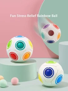 20個孔魔幻彩虹拼圖球,速度魔方,有趣緩壓球,益智玩具,適合男女孩子,適合兒童、青少年和成人圣誕節禮物
